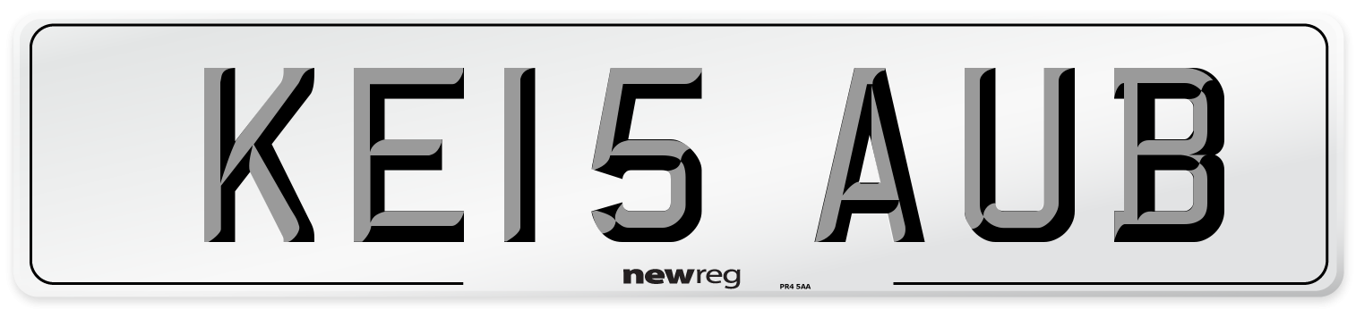 KE15 AUB Number Plate from New Reg